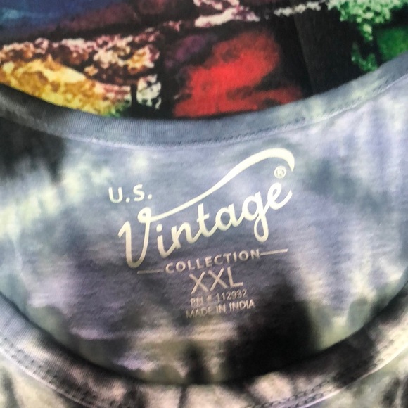 U.S. Vintage Blue and Black Spiral Tank Top - Picture 5 of 7